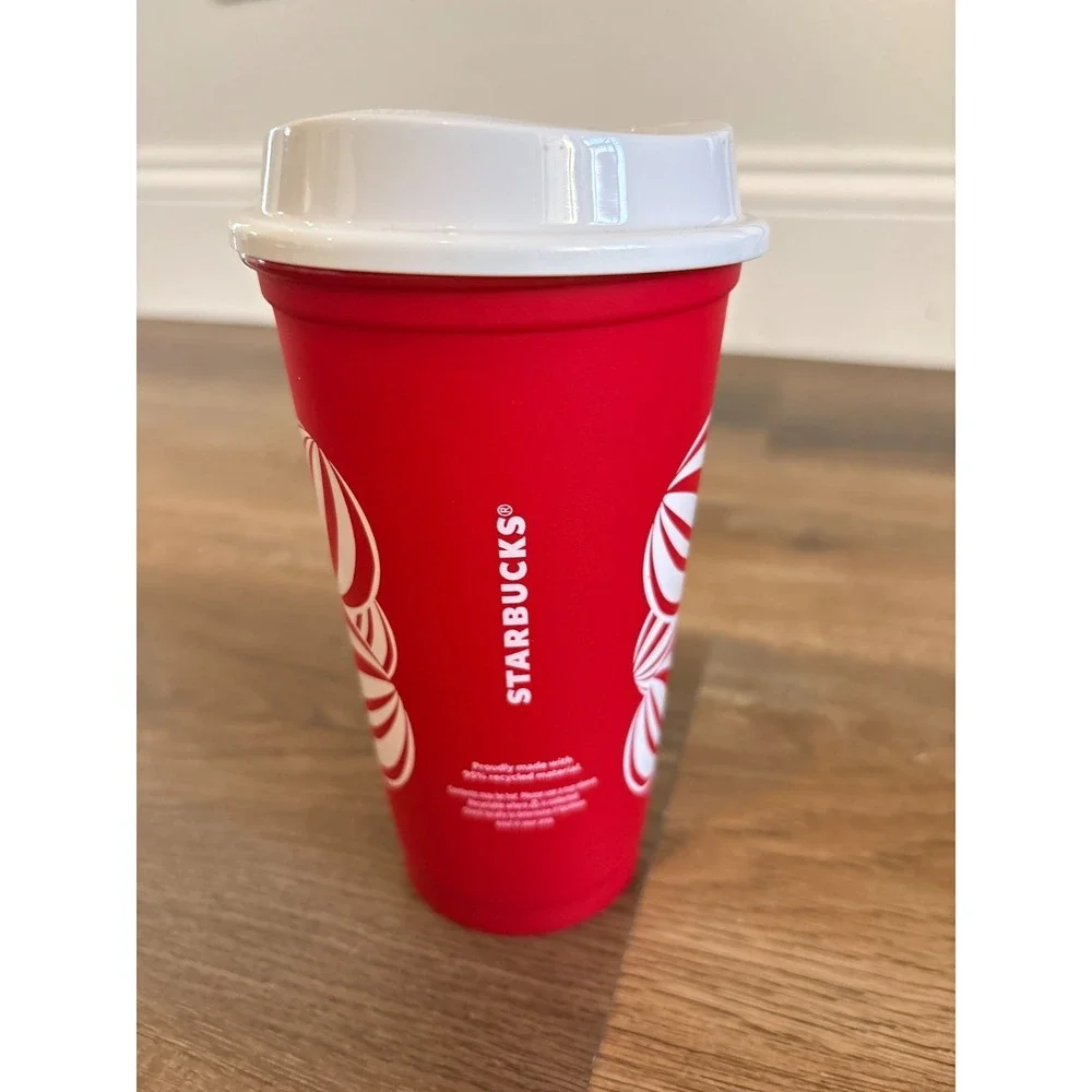 Starbucks Holiday 2024 RED Cup NEW - 16 oz Reusable Hot Cup Collectible With Lid